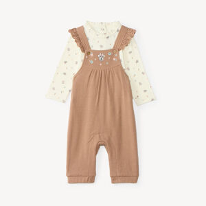 Ensemble salopette 2 pièces bébé fille motifs Minnie Disney 
