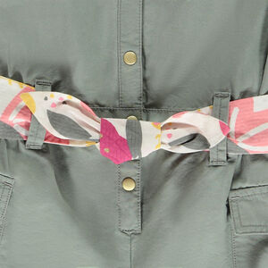 Combishort avec ceinture imprimée à nouer pour fille 