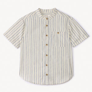 Chemise manches courtes rayée à poche pour garçon 