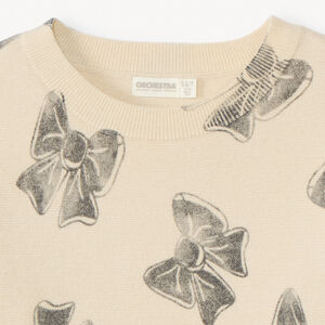 Sweat oversize en milano imprimé fantaisie pour fille 