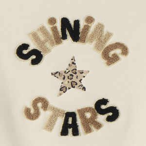 Sweat bi-matière semi-oversize avec broderies pour fille  