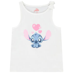 Débardeur uni avec print Stitch et nouette sur l'épaule pour fille  