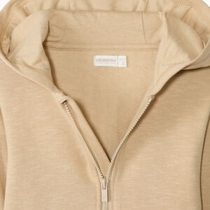 Gilet en molleton slub uni à capuche pour garçon 