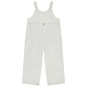 Salopette longue en toile avec détail argenté pour fille 