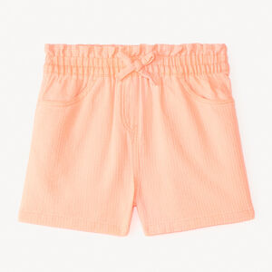 Short en toile coloris uni pour fille 