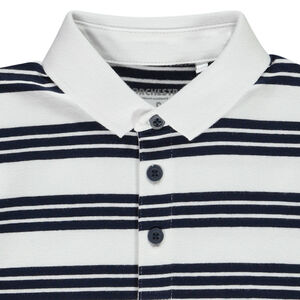 Polo manches courtes à rayures pour garçon 