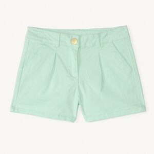 Short en twill uni effet pince pour fille 