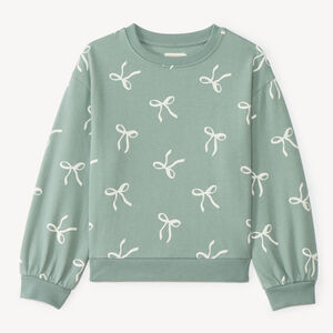 Sweat fille en molleton imprimé fantaisie 
