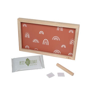 Cadre 2 empreintes et photo Rainbow terracotta  