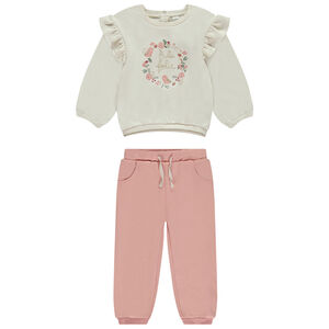 Ensemble jogging à sweat brodé pour bébé fille 