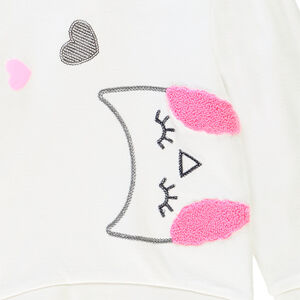 Sweat en molleton avec motif brodé pour bébé fille 