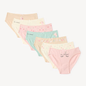 Lot de 7 culottes fantaisies avec nœud fille 