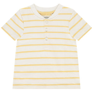 Polo manches courtes à rayures et col teddy pour bébé garçon 