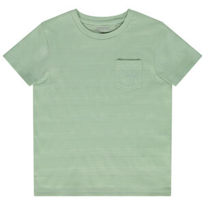 T-shirt manches courtes à poche print palmier 