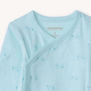 Lot de 2 bodies manches longues motifs éléphants pour bébé garçon 