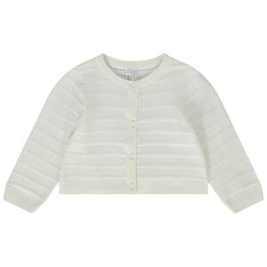 Gilet en tricot ajouré pour bébé fille 