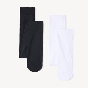 Lot de 2 collants fins unis pour fille 