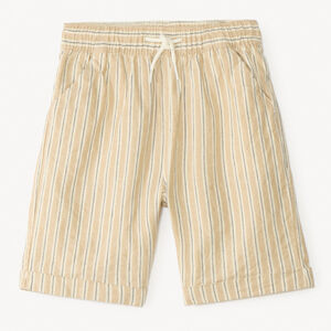 Short en toile à rayures pour garçon 