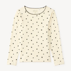 T-shirt manches longues imprimé fleurs pour fille 