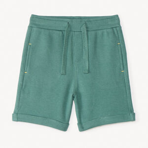 Bermuda en maille nid d’abeille uni pour bébé garçon 