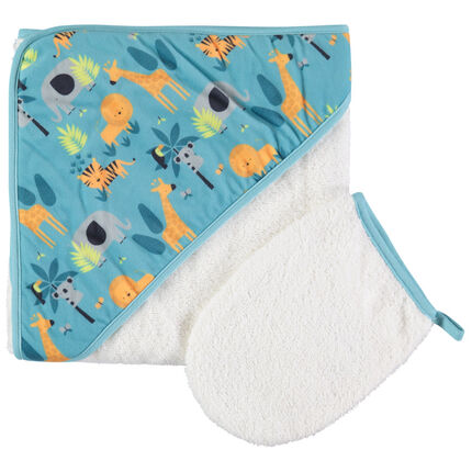 Cape De Bain Et Gant De Toilette Crazy Jungle Orchestra Fr