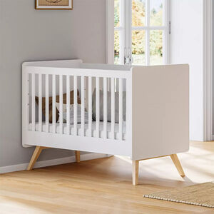 Lit 60x120cm Vintage - blanc/chêne 