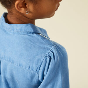 Robe chemise avec ceinture tressée pour fille 