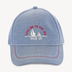 Casquette à bateau brodé garçon 