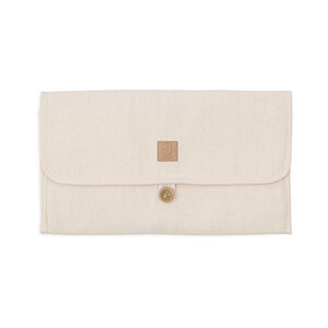 Tapis à langer nomade avec poches en twill effet naturel  