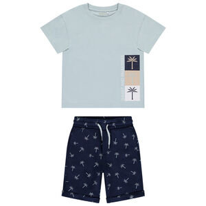 Ensemble t-shirt manches courtes + short imprimé pour garçon 
