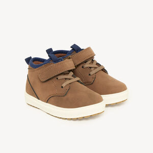 Bottines bébé garçon à lacets élastiques et velcro 