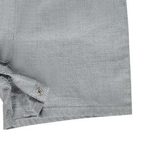 Salopette courte mini carreaux et broderies pour bébé fille 