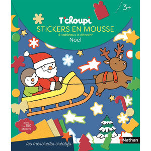 Livre T'choupi stickers en mousse Noël 