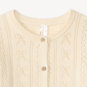 Gilet en tricot ajouré bébé fille 
