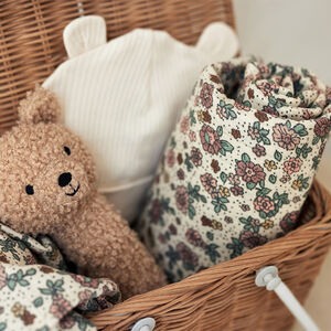 Lot de 2 langes en gaze de coton 115 x 115 cm Retro Flowers 