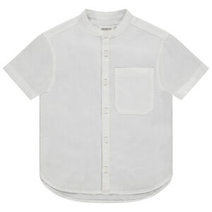 Chemise manches courtes uni à col mao pour garçon 