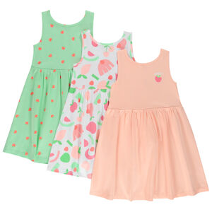 Lot de 3 robes sans manches fantaisie pour fille 