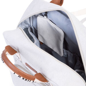 Sac à dos signature + pochette + matelas à langer Family Club écru 