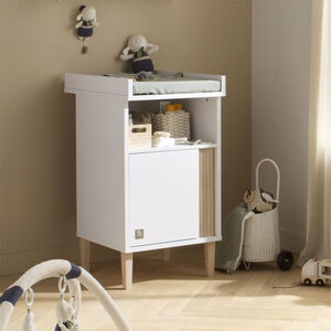 Meuble à langer + matelas Paloma blanc 