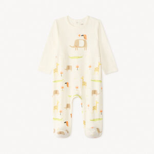 Dors-bien manches longue en jersey print animaux de la savane pour bébé garçon 