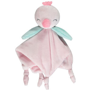 Doudou oiseau tropical en velours pour bébé fille 