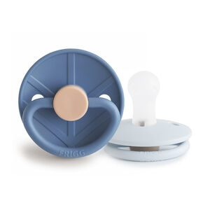 Lot de 2 sucettes en silicone Little Viking T1 ocean view/powder blue 