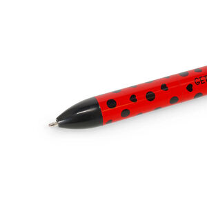 Stylo à bille 2 couleurs noir/rouge Click&Clack Coccinelle 