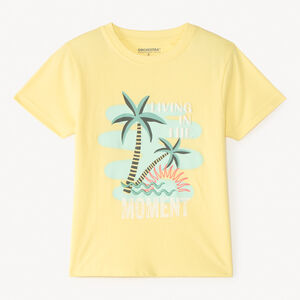 T-shirt manches courtes print fantaisie palmier pour garçon 