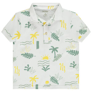 Polo manches courte imprimé arty fantaisie pour garçon 