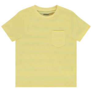 T-shirt manches courtes uni effet bandes texturées pour garçon 