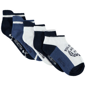 Lot de 5 paires de chaussettes courtes fantaisie pour garçon 