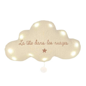 Veilleuse musicale nuage "La tête dans les nuages" - Beige 