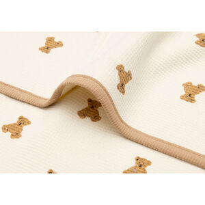 Couverture berceau 75x100cm Gaufré Mini Teddy Bear 