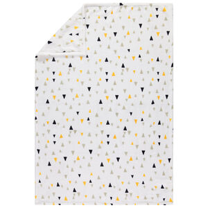 Couverture en sherpa imprimé triangles 